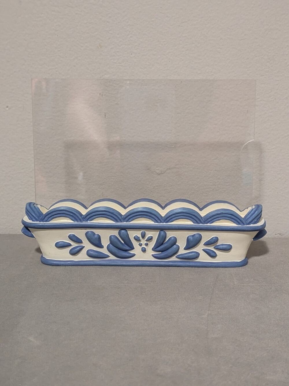 Vintage Pfaltzgraff Yorktowne Stoneware 2-Piece Recipe Card & Photo Holder Frame